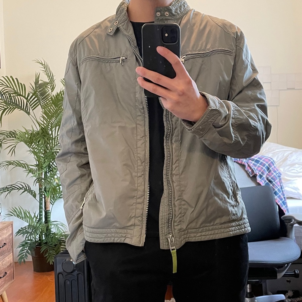 Marc New York Andrew Marc Gray biker jacket